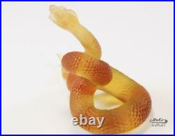 Daum Vipere Pate De Verre Glass Viper Serpent Snake Figurine Paperweight