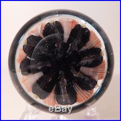 EXCEPTIONAL Vintage PAUL YSART Concentric Pin Wheel Art Glass Paperweight