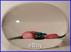 EXQUISITE SANDWICH 3 PINK BERRIES On Forest Green Stems in Excellent Condition