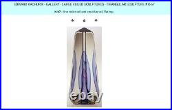 Ed Kachurik #K-67 Signed 99 Sculpture Art Glass Paperweight Purple & Blue VTG