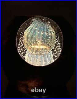 Eickholt Studio Art Glass Paperweight Dichroic Globe Abstract 1994-WALF