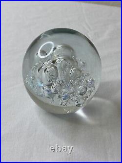 Eikholt Art Glass Paperweight-Magnum Signed-1997-15D WLDC-Controlled Bubbles