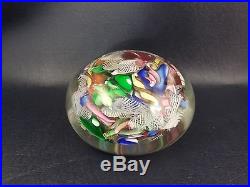 Exceptional Giant Vintage Murano Scrambled Millefiori Art Glass Paperweight