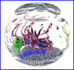 FABULOUS Super Magnum PERTHSHIRE Fish Seahorse AQUARIUM Art Glass PAPERWEIGHT