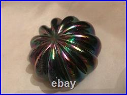 FAB! Vintage 1993 ROBERT EICKHOLT Iridescent Art Glass Sea Urchin Paperweight