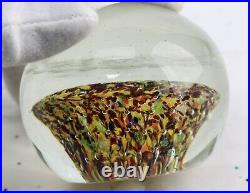 FROM A FRIEND Gentile Glass Paperweight with Lighted Antique Ornate Glass Base