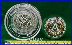 FROM A FRIEND Gentile Glass Paperweight with Lighted Antique Ornate Glass Base