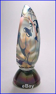 Fantastic Vintage HENRY SUMMA Art Glass Sculpture Paperweight Signed-Dated 1989
