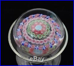 Fine Vintage Baccarat Concentric Circles Millefiori Paperweight Signed