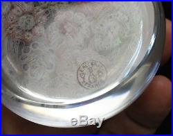 Fine Vintage Baccarat Patterned Millefiori Paperweight with Lace Ground Signed