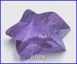 Fire And Light Lavender Purple Neodymium Shooting Star Art Glass Paperweight