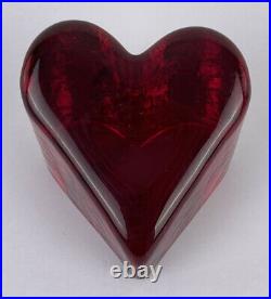 Fire & Light Recycled Glass Heart Paperweight Sunburst