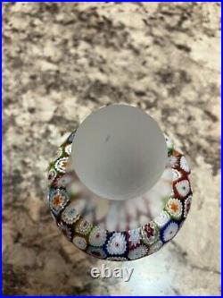 Fratelli Toso Murano Art Glass Millefiori Knob Paperweight Vintage Vtg