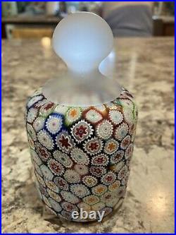 Fratelli Toso Murano Art Glass Millefiori Knob Paperweight Vintage Vtg