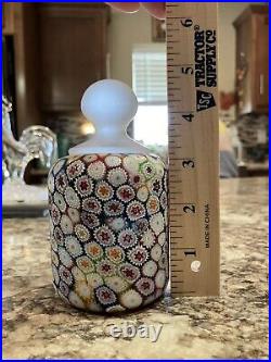 Fratelli Toso Murano Art Glass Millefiori Knob Paperweight Vintage Vtg