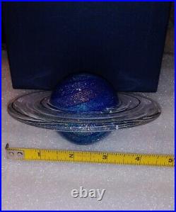 Glass Eye Studio Blown Glass Paperweight, Planetary Series Rings of Saturn