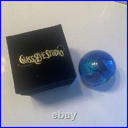 Glass Eye Studio GES Signed Neptune Paperweight Celestial Planet Series #11