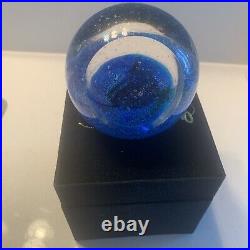Glass Eye Studio GES Signed Neptune Paperweight Celestial Planet Series #11