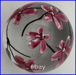 Glass Eye Studio Paperweight Cherry Blossom Flowers 441 Vintage 1985