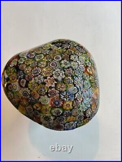 Glass Mushroom Murano Millefiori art mushroom paperweight Rare! Has original sti