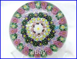 Gorgeous Large Drew Ebelhare Concentric Floral Millefiori Paperweight EXCELLENT
