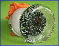 Great! Vintage Mid Century Modern BARBINI CLOWN Murano Glass Paperweight Perfect