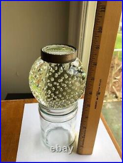 Hand Blown Glass Bullicante Controlled Bubble Paper Weight / Newel Post Finial