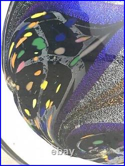 Incredible Rollin Karg Dichroic Art Glass Sculpture Large & Heavy Signed
