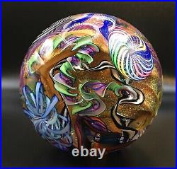 James Alloway Art Glass GIANT Paperweight Early 2004 #4 Gaffers Revenge 3.38
