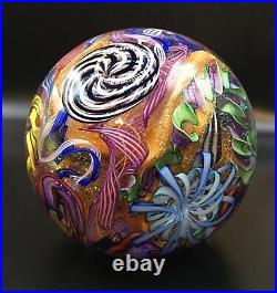 James Alloway Art Glass GIANT Paperweight Early 2004 #4 Gaffers Revenge 3.38