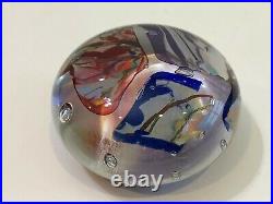 John Gerletti 2000 Art Glass Large Hand Blown Paperweight, Signed, 5 Widest