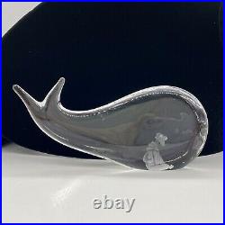 Jonah and the Whale Signed Vintage Kosta Boda Lindstrand Art Glass Paper Weight