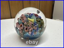 Josh Simpson Coral Ocean Reef Art Glass 3 Paperweight SIGNED/DATED Authentic