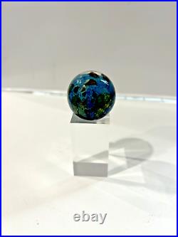 Josh Simpson Planet Marble Paperweight Art Glass