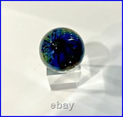 Josh Simpson Planet Marble Paperweight Art Glass