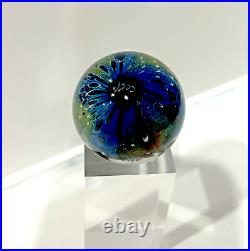 Josh Simpson Planet Marble Paperweight Art Glass