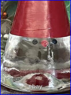 Kosta Boda Gnome Noel Red Santa Cone Anna Ehrner Signed Glass Christmas Sticker