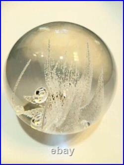 Kosta boda art glass paperweight / globe signed Vikki lindstrom