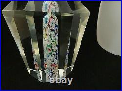 LARGE Murano Art Glass FACETED Paperweight Millefiori TREE Italian UNIQUE
