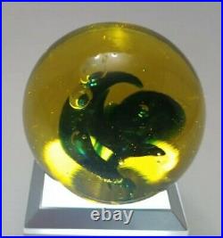 Labino 1967 Art Glass Paperweight, Signed/Dated by Artist