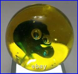 Labino 1967 Art Glass Paperweight, Signed/Dated by Artist