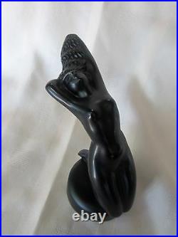 Lalique Chrysis Black Nude Paperweight #1180910 Brand Nib Lady Signed Save$ F/sh