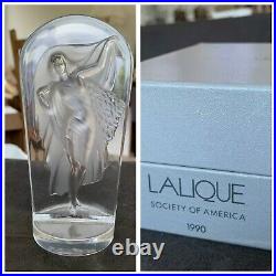 Lalique Society Of America 1990 Hestia Paperweight Statuette Gorgeous with Box