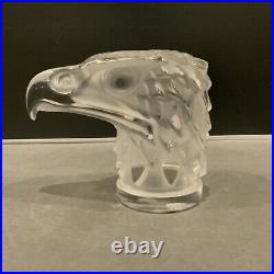 Lalique Tete D'Aigle Eagle Head Crystal Glass Paperweight