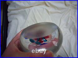 Large Antique Union Glass Lampwork/Frit Paperweight (Myrtle)