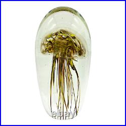 Large Nautical Jellyfish Glass Paperweight