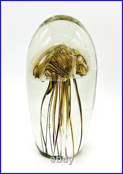 Large Nautical Jellyfish Glass Paperweight