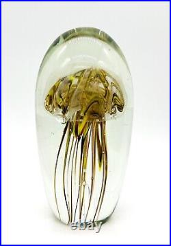 Large Nautical Jellyfish Glass Paperweight