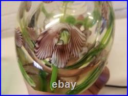 Likely Italian Art Glass Vase Paperweight with Floral Decorations
