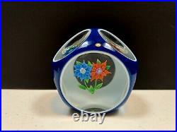 Limited Edition Saint Louis 1975 double overlay bouquet glass paperweight